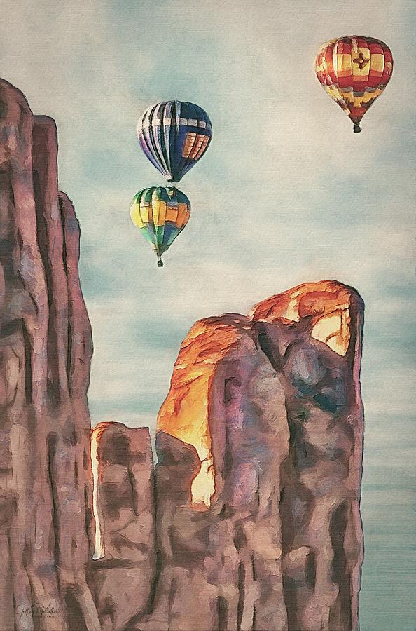 Monument Valley Hot Air Ballooning Painting by Jeffrey Kolker