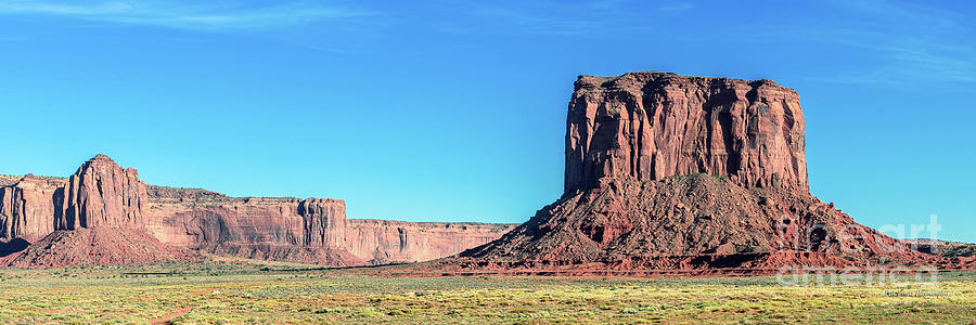 Monument Valley Mitchell and Gray Whiskers Butte 3 to 1 Ratio Photograph by Aloha Art
