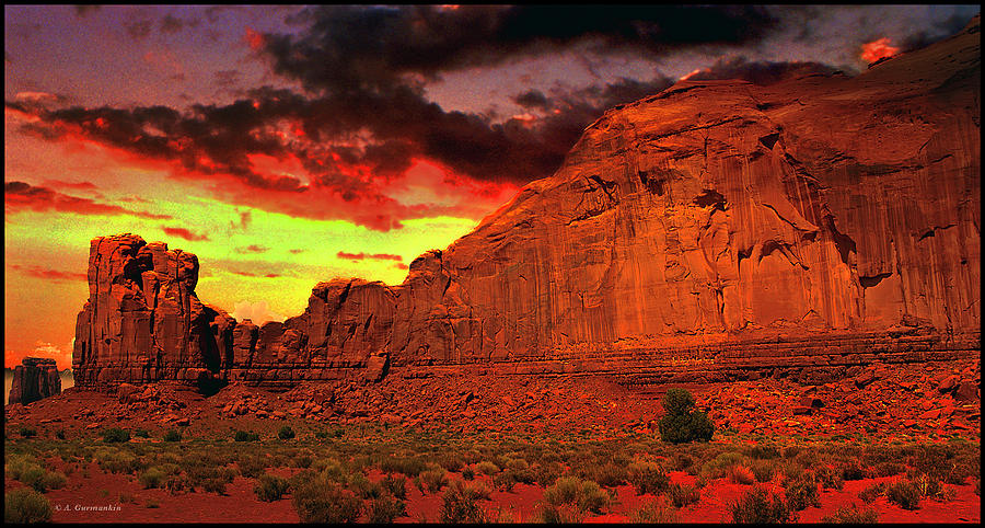 Monument Valley Onset of Evening Photograph by A Macarthur Gurmankin