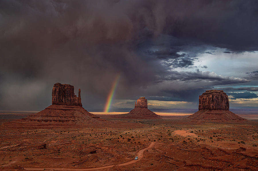 Monument Valley Rainbow Photograph by Lou Novick