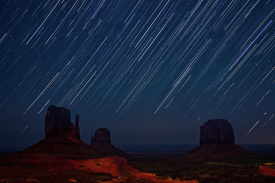 Monument Valley Star Trails Photograph by Penny Meyers