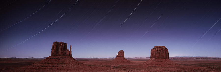 Monument Valley Star Trails Photograph by Sonny Ryse