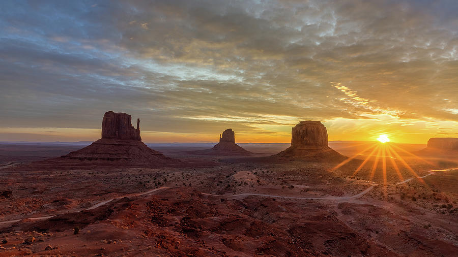 Monument Valley Sunrise Photograph by Tim Stanley