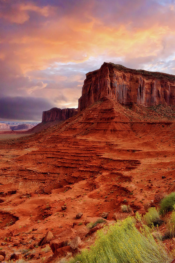 Monument Valley Vista View Vertical 01 Photograph by Thomas Woolworth