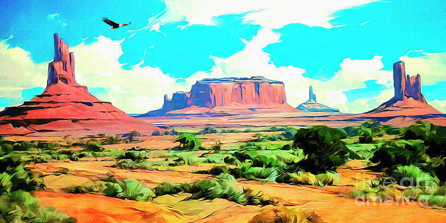 Monument Valley Digital Art by Walter Colvin