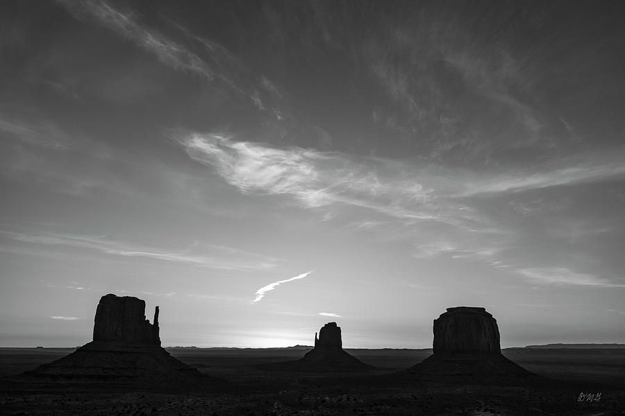 Monument Valley XVI Sunrise BW Photograph by David Gordon