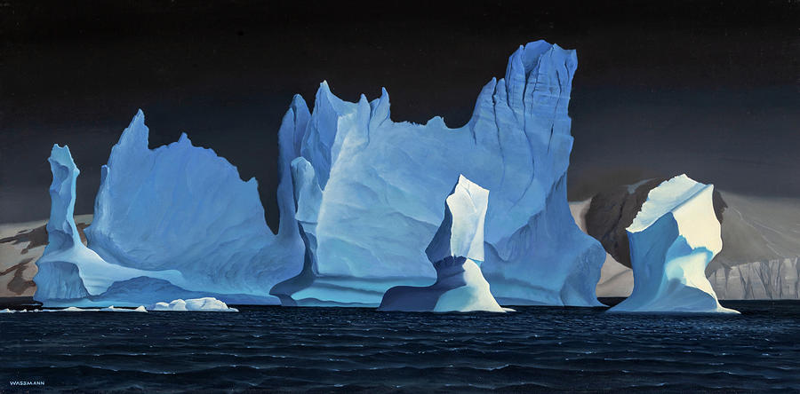 Monuments of Ice Painting by Cliff Wassmann