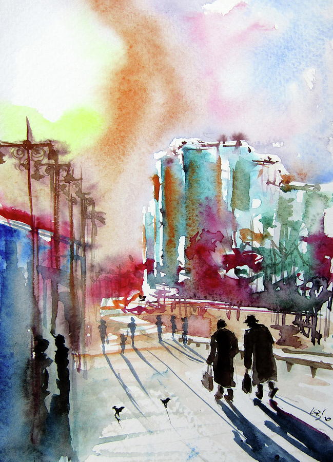 Mood in the city Painting by Kovacs Anna Brigitta