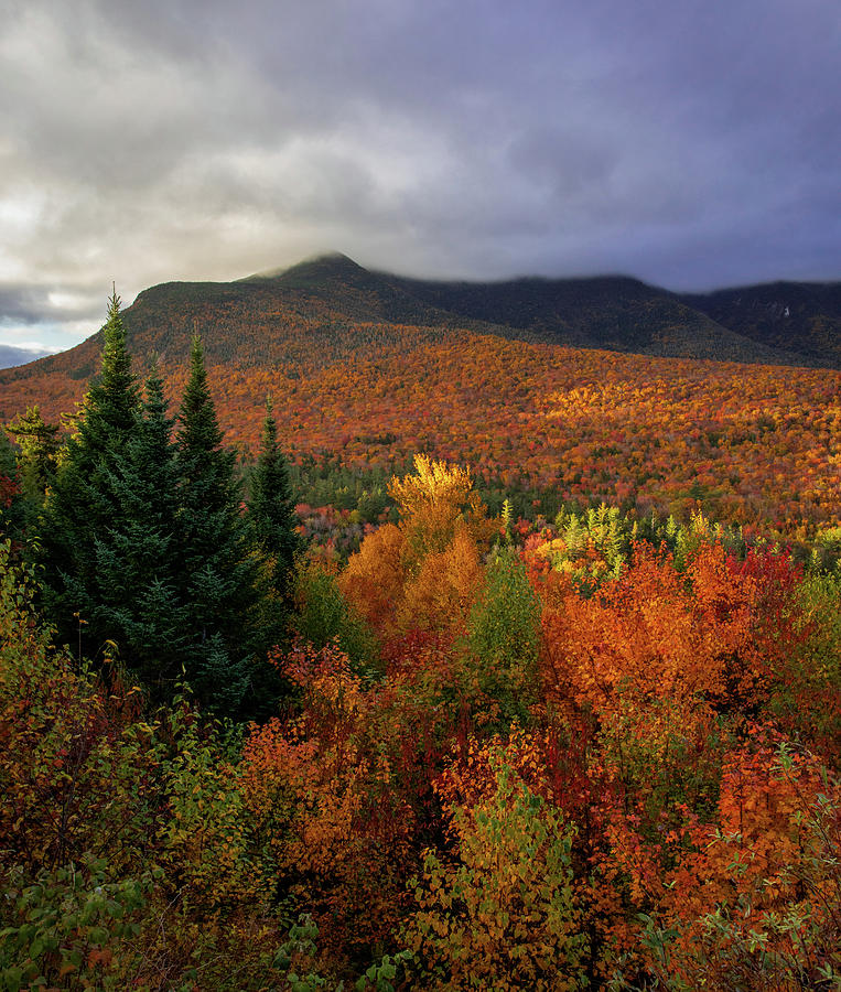 Moody Autumn Morning Kancamagus Highway Photograph by Dan Sproul
