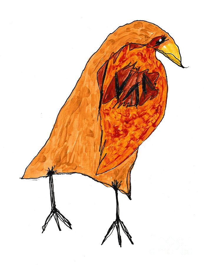 Moody Bird Drawing by Robens Napolitan Tom Kramer