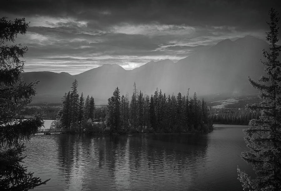 Moody Monochrome Morning On Pyramid Lake Photograph by Dan Sproul