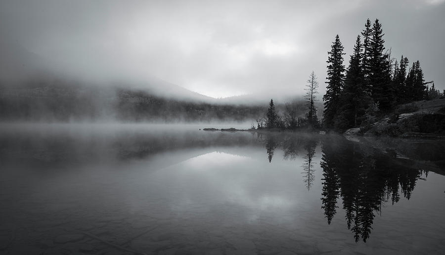 Moody Morning Lake Reflection Photograph by Dan Sproul