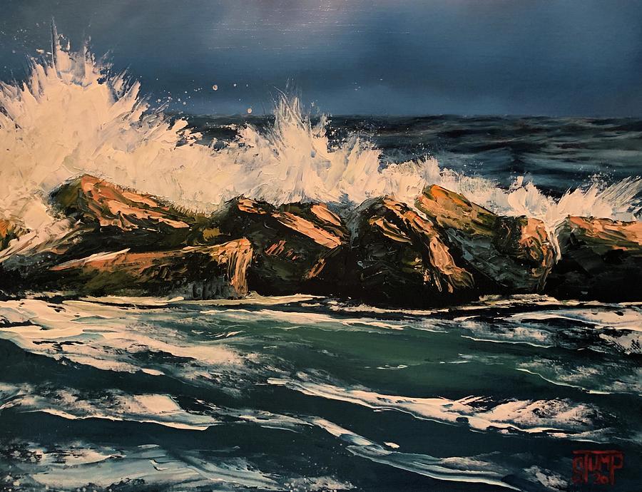 Moody Sea Painting by Kendall Stump - Pixels