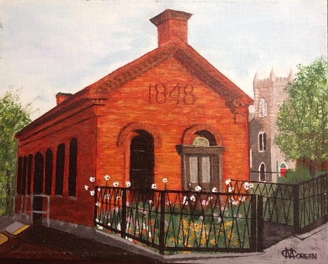 Moody Street Gatehouse Painting by Cynthia Morgan