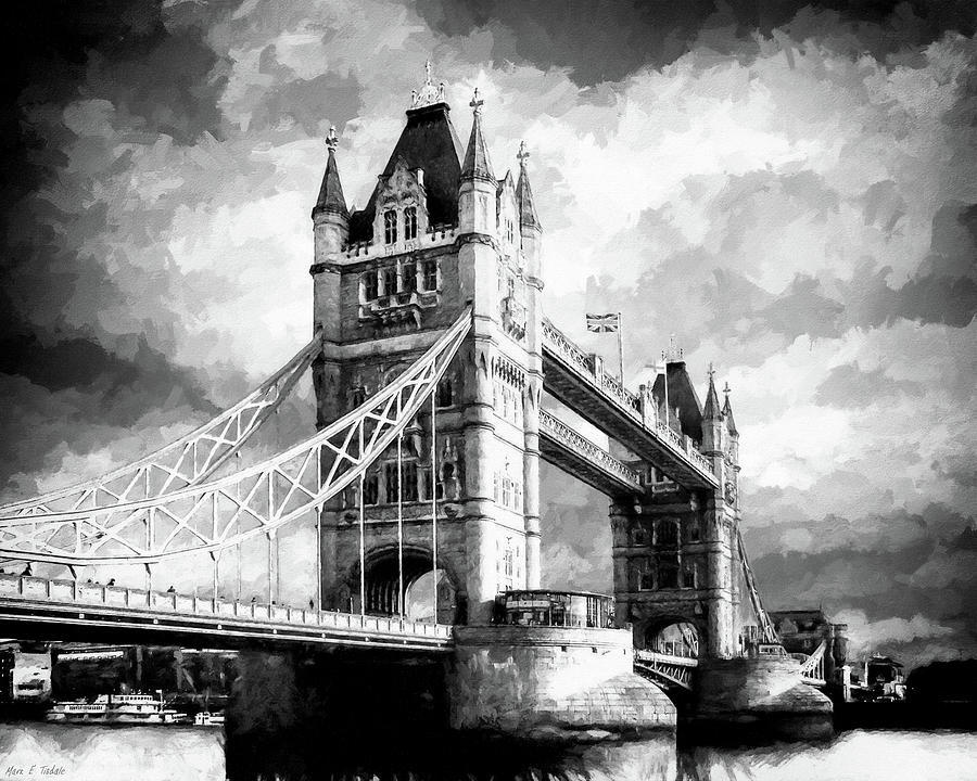 Moody Tower Bridge - London Digital Art by Mark Tisdale
