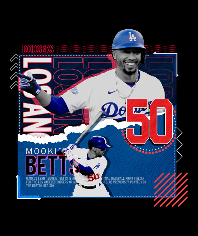 Mookie Betts GO LA Digital Art by Kelvin Kent - Pixels