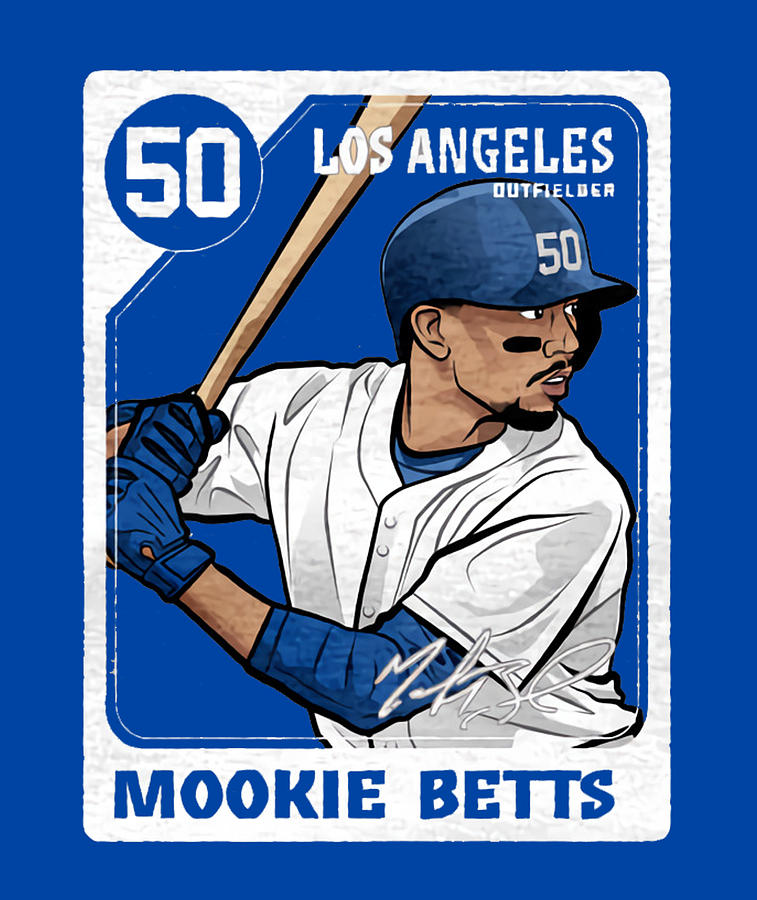 Mookie Betts Los Angeles Poster Canvas Baseball Print 