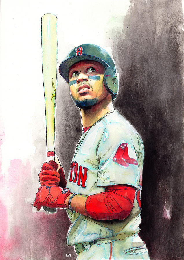 Mookie Betts Painting by Wachira Kacharat