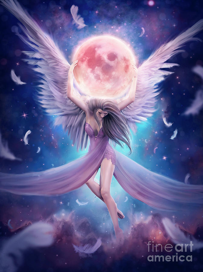 The angel moon on 