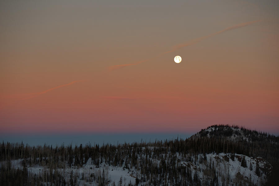 Moon at Blue hours Photograph by Hyuntae Kim