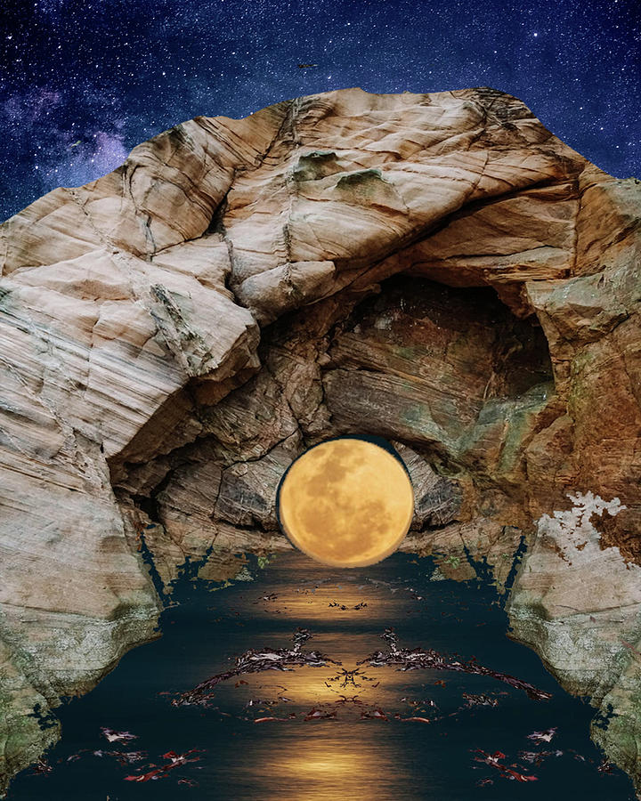 Moon Cave Digital Art by John Vincent Palozzi