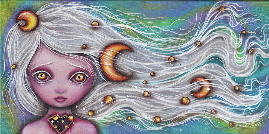 Moon Child Painting by Abril Andrade