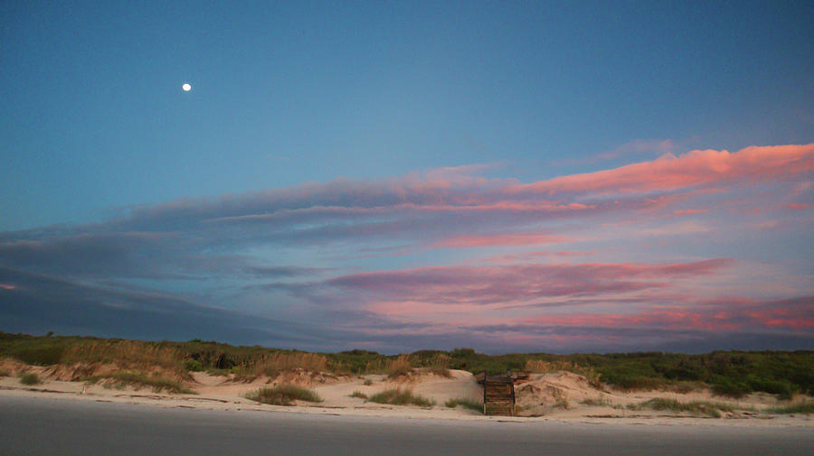 Moon, Clouds Dunes Photograph by Ed Williams