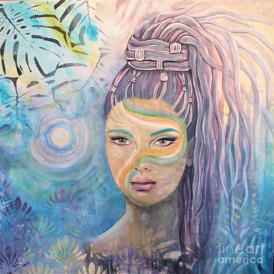 Moon Goddess 1 Painting by Reina Cottier