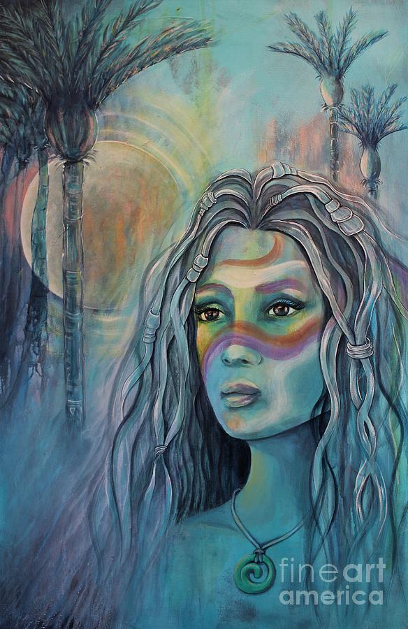 Moon Goddess 2 Painting by Reina Cottier