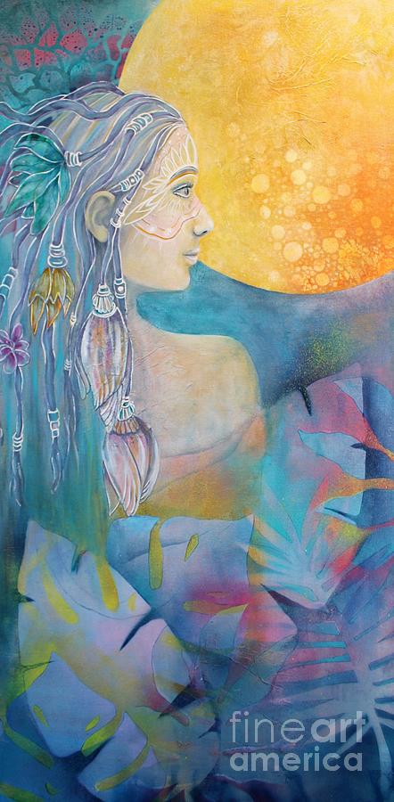 Moon Goddess 3 Painting by Reina Cottier