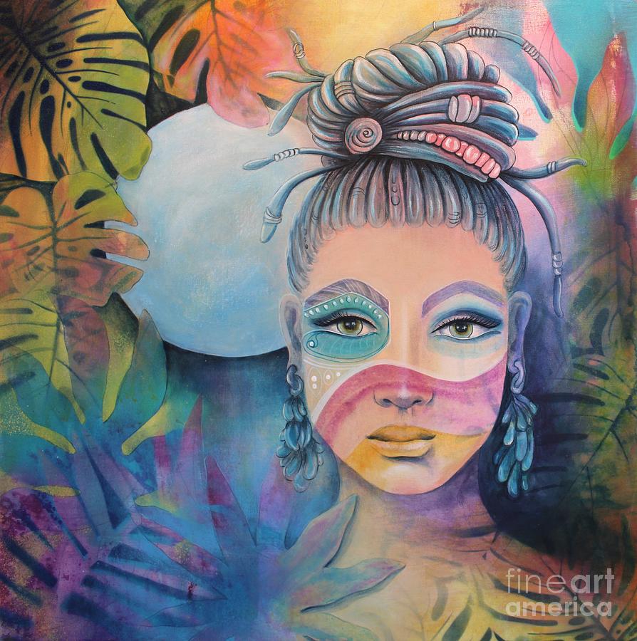 Moon Goddess 4 Painting by Reina Cottier