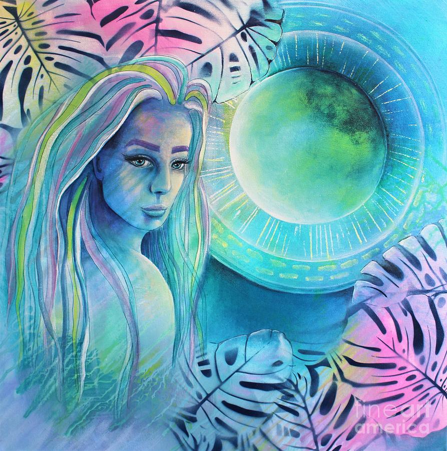 Moon Goddess 6 Painting by Reina Cottier