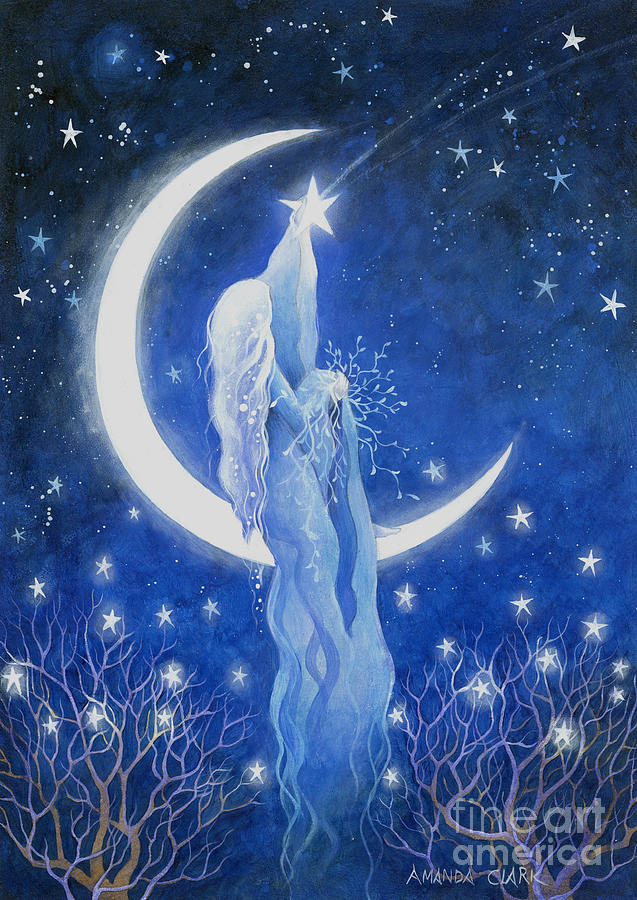 Moon Goddess Painting by Amanda Clark