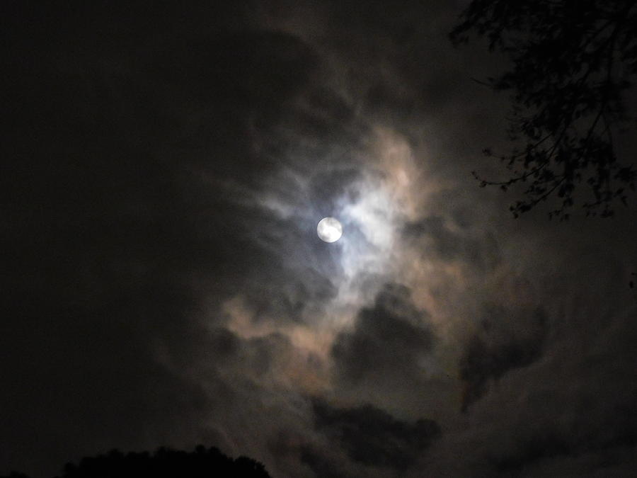 Moon Halo Painting the Clouds Photograph by Amy Szczepanski - Pixels