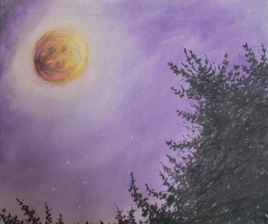 Moon Haze Painting by Jen Shearer