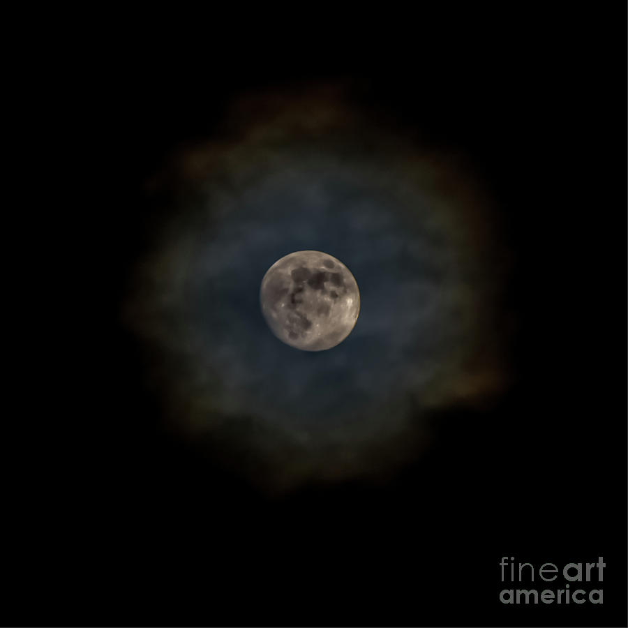Moon in the Clouds Photograph by Peggy Franz