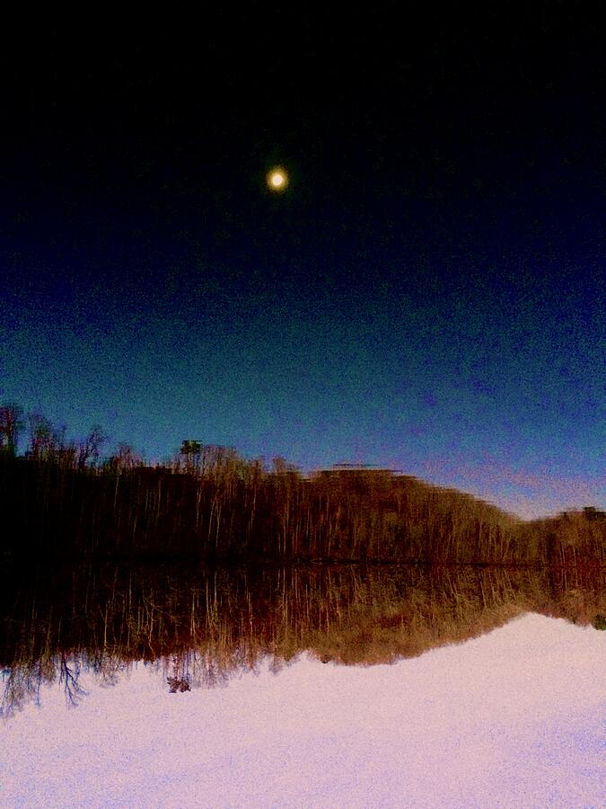 Moon in the Lake Photograph by Brandon Strellis Moon in the Lake Photograph by Brandon Strellis
