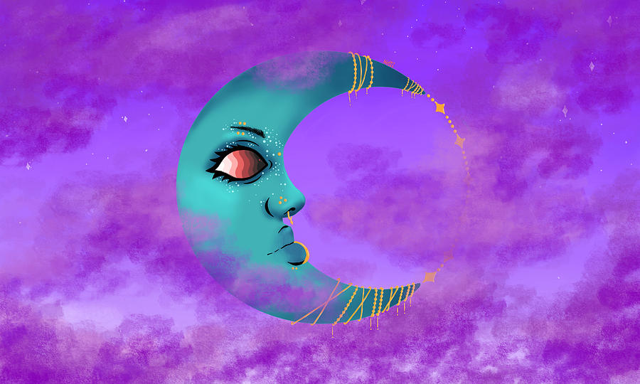 Lusting Moon Digital Art By Ineta Eglynaite Fine Art America