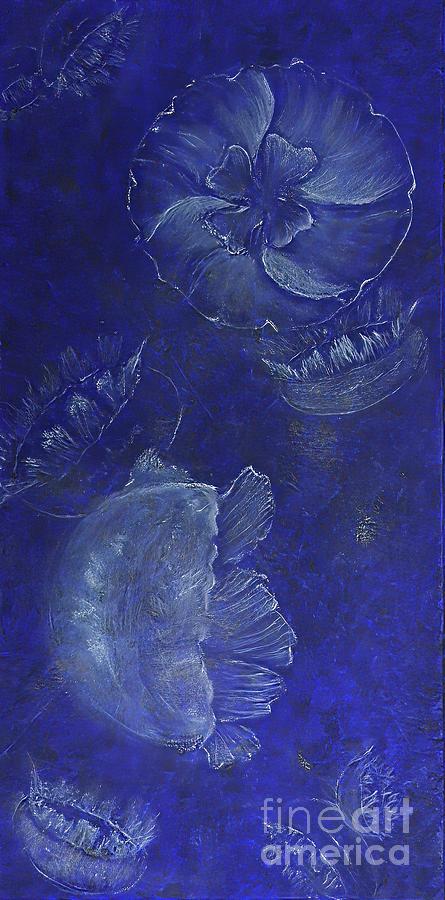 Moon Jellies Painting by Mary Deal