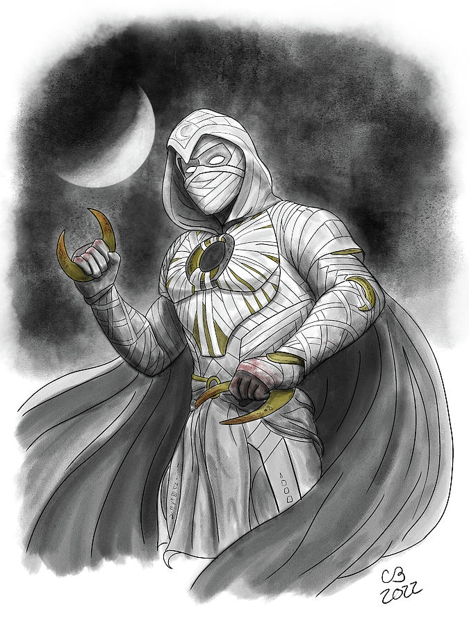 Moon Knight Drawing by Cailin Byrne - Fine Art America