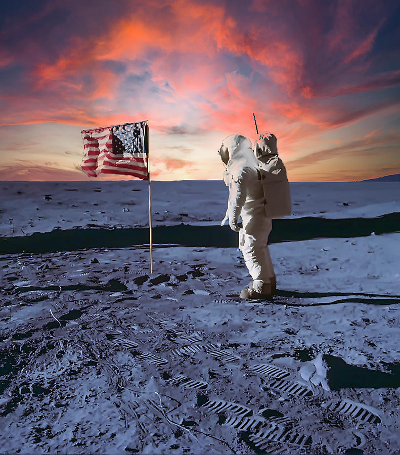 Moon Landing- - One Small Step Photograph by Digital Reproductions