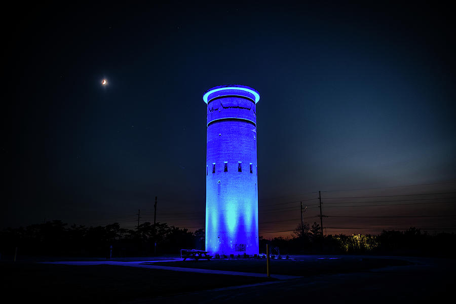 Moon Light Over the WWII Tower Photograph by Rose Guinther