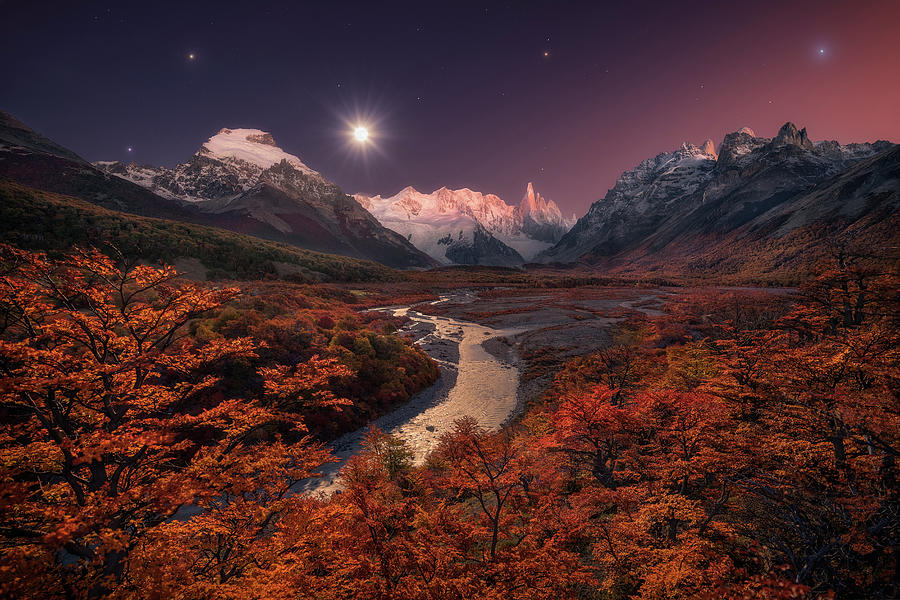 Moon Light over valley Photograph by Henry w Liu