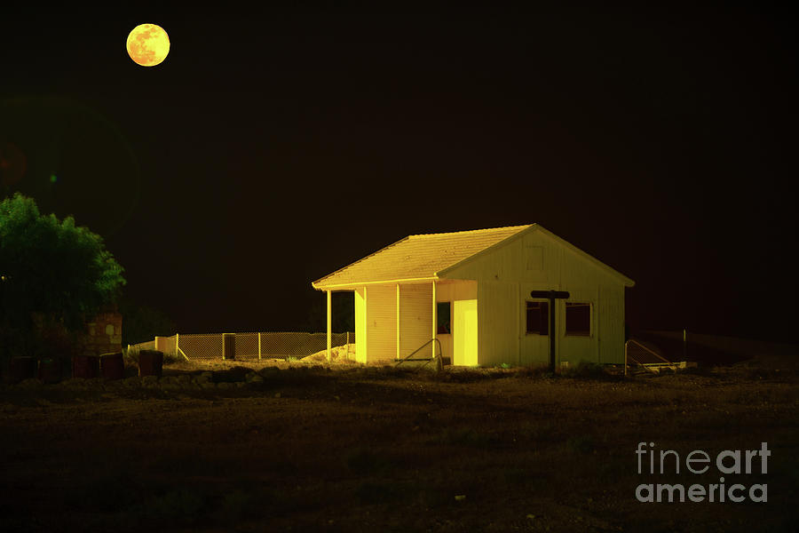 Moon lit remote cabin b1 Photograph by Ezra Zahor
