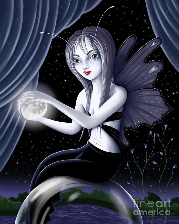 Moon Maiden Digital Art by Valerie White