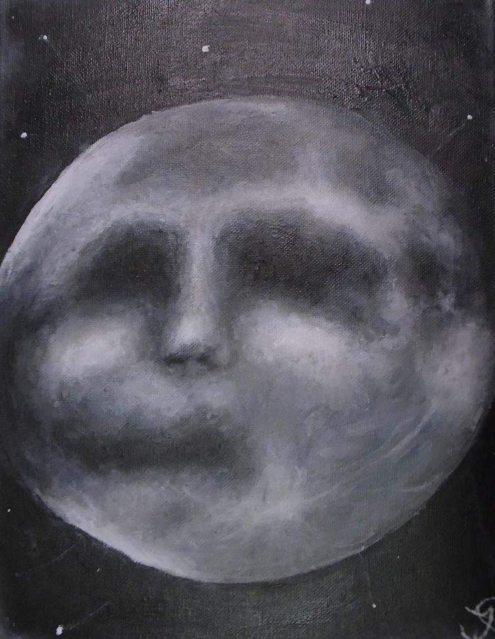 Moon Man  Painting by Jen Shearer