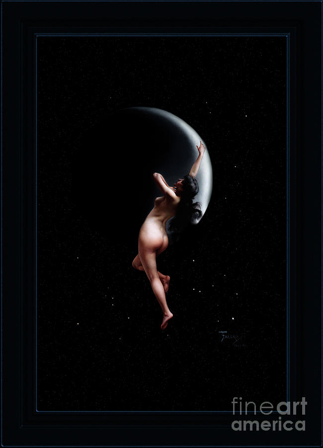 Moon Nymph by Luis Ricardo Falero AOW FRMD Old Masters Reproduction Painting by Rolando Burbon