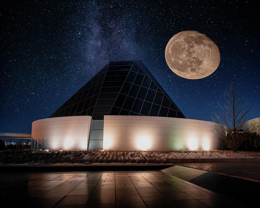 Moon Over Aga Khan Museum 2 Photograph by Dee Potter