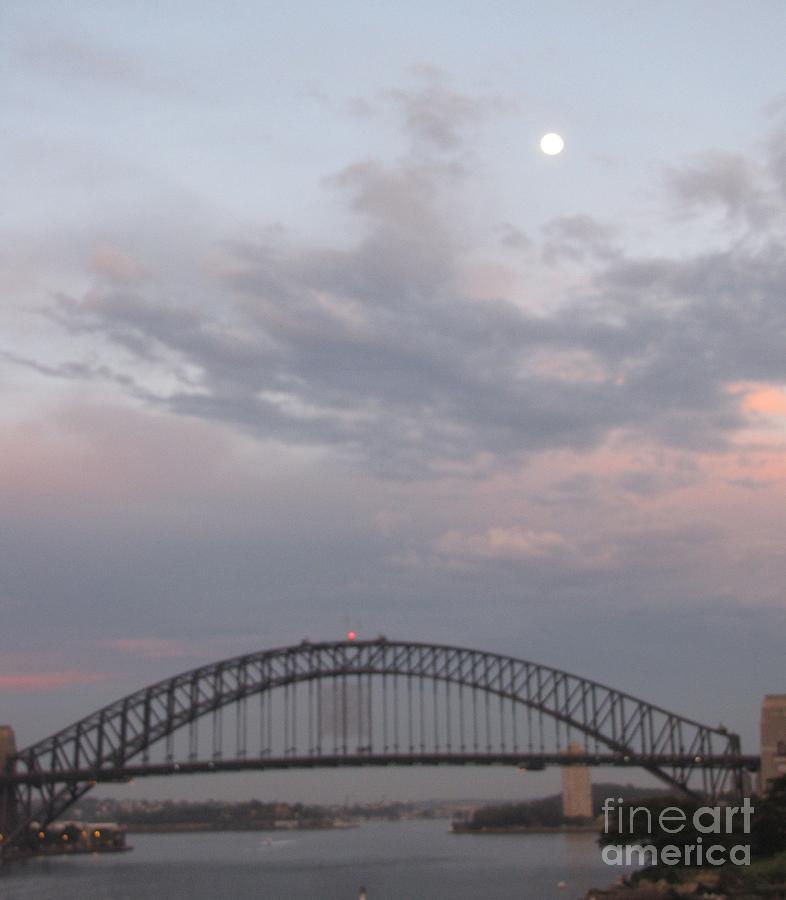 Moon Over Sydney HarborBridge Photograph by World Reflections By Sharon