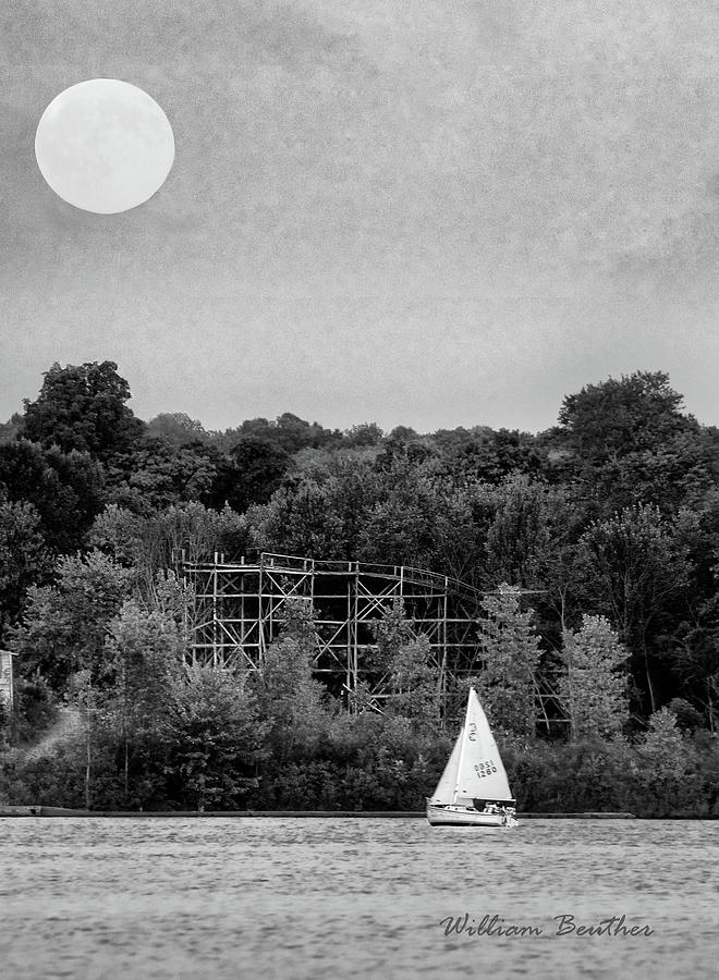 Moon Over Chippewa Lake 2 Photograph by William Beuther